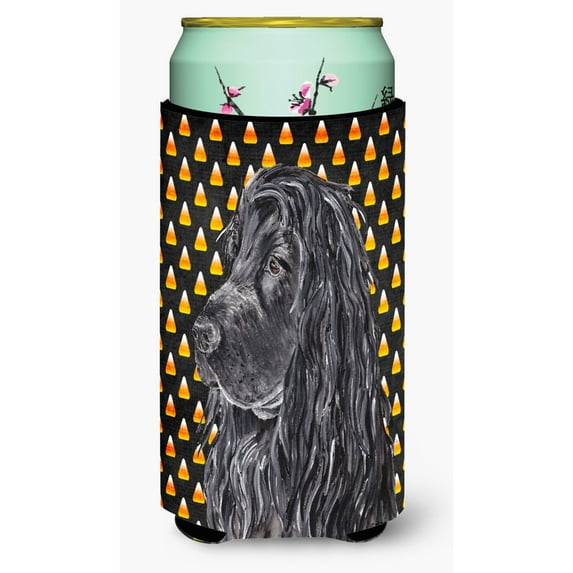 Carolines Treasures SC9527TBC Black Cocker Spaniel Candy Corn Halloween Tall Boy Hugger Tall Boy multicolor