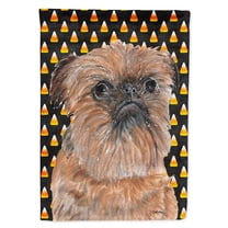 Carolines Treasures SC9530-FLAG-PARENT Brussels Griffon Halloween Candy Corn Flag multicolor