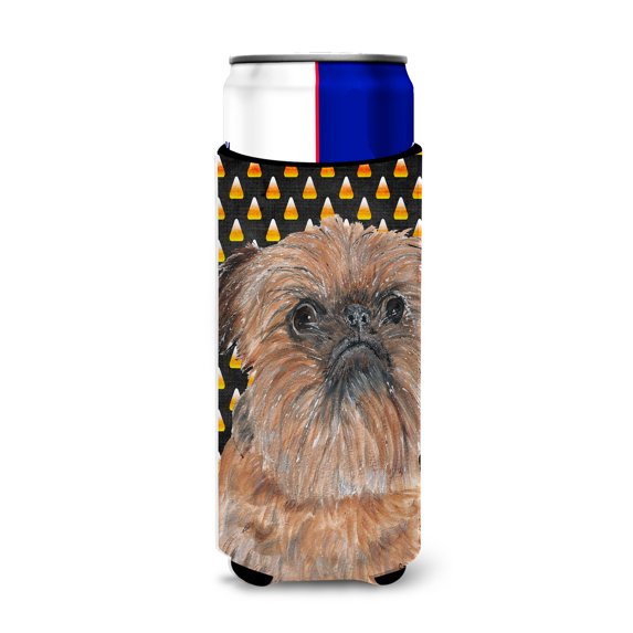 Carolines Treasures SC9530MUK Brussels Griffon Candy Corn Halloween Ultra Hugger for slim cans Slim Can multicolor