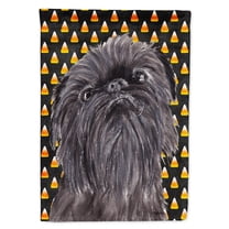 Carolines Treasures SC9531-FLAG-PARENT Brussels Griffon Halloween Candy Corn Flag  multicolor