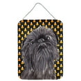 thumbnail image 1 of Carolines Treasures SC9531DS1216 Brussels Griffon  Candy Corn Halloween Wall or Door Hanging Prints 12WX16H multicolor, 1 of 2