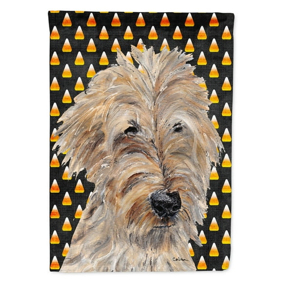 Carolines Treasures SC9535-FLAG-PARENT Goldendoodle Halloween Candy Corn Flag  multicolor