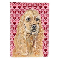 Carolines Treasures SC9556-FLAG-PARENT Cocker Spaniel Valentines Love Flag  multicolor