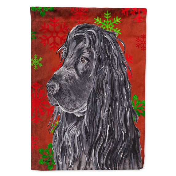 Carolines Treasures SC9583-FLAG-PARENT English Cocker Spaniel Red Snowflake Christmas Flag multicolor