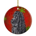 thumbnail image 1 of Carolines Treasures SC9583CO1 Black Cocker Spaniel Red Snowflakes Holiday Ceramic Ornament 3 in multicolor, 1 of 2