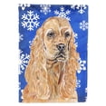thumbnail image 1 of Carolines Treasures SC9598-FLAG-PARENT Cocker Spaniel Blue Snowflake Winter Flag  multicolor, 1 of 2