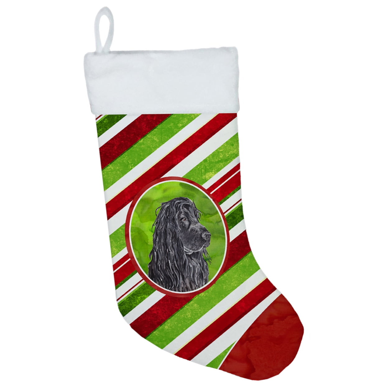 Carolines Treasures SC9611-CS Black Cocker Spaniel Candy Cane Christmas Christmas Stocking  Large multicolor
