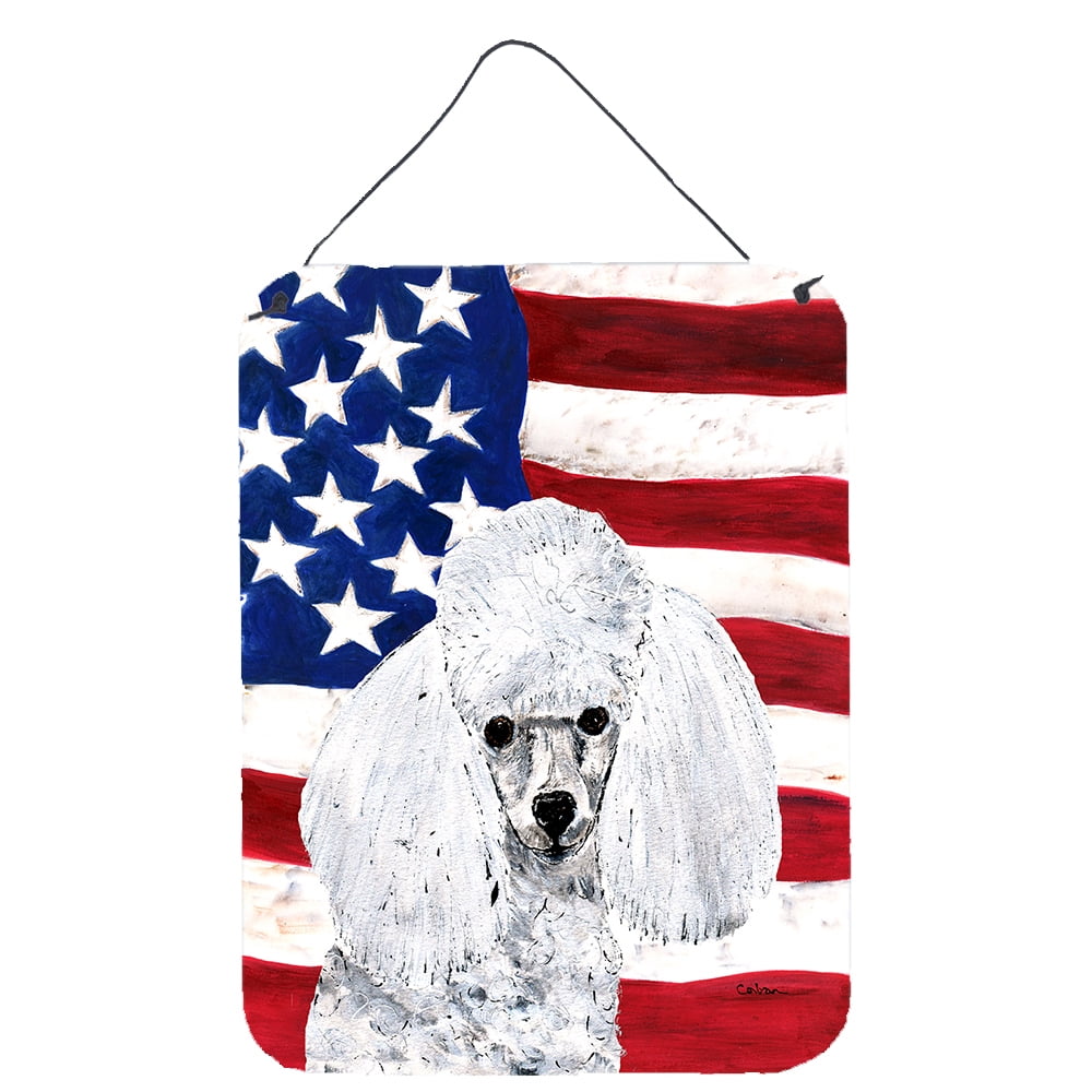 Carolines Treasures SC9629DS1216 White Toy Poodle with American