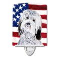 thumbnail image 1 of Carolines Treasures SC9641CNL Havanese with American Flag USA Ceramic Night Light 6x4x3" multicolor, 1 of 2