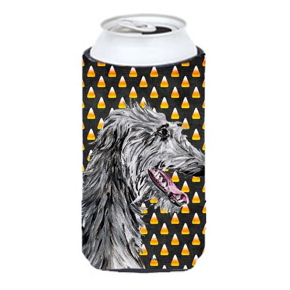 Carolines Treasures SC9669TBC Scottish Deerhound Candy Corn Halloween Tall Boy Hugger Tall Boy multicolor