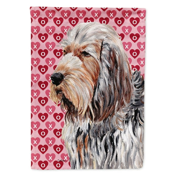 Carolines Treasures SC9708CHF Otterhound Hearts and Love Flag Canvas House Size Large multicolor