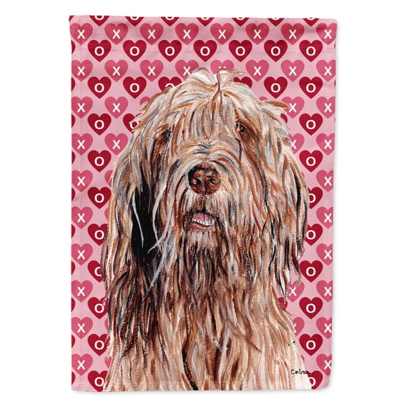 Carolines Treasures SC9709CHF Otterhound Hearts and Love Flag Canvas House Size  Large multicolor