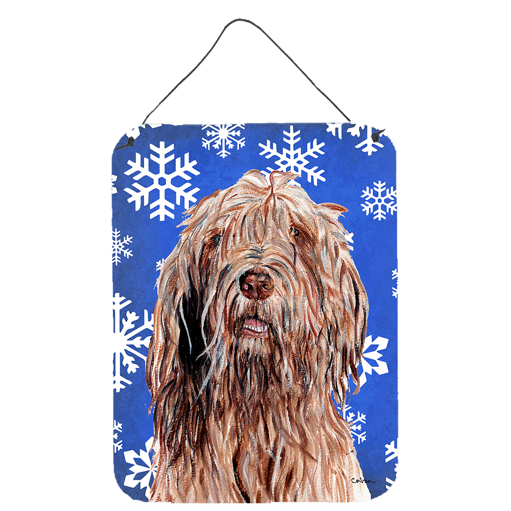 Otterhound Winter Snowflakes Wall or Door Hanging Prints