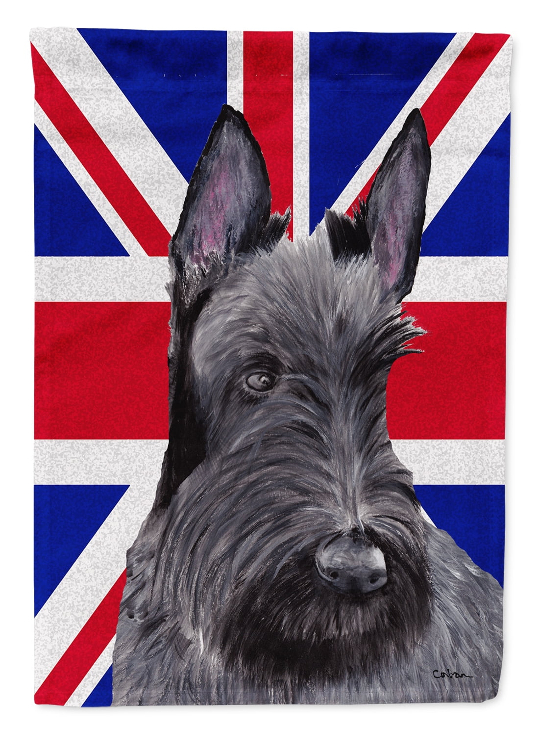 Carolines Treasures SC9843GF Scottish Terrier with English Union Jack ...