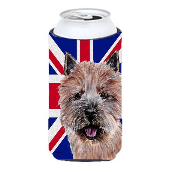Carolines Treasures SC9877TBC Norwich Terrier with English Union Jack British Flag Tall Boy Hugger Tall Boy multicolor