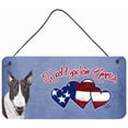 thumbnail image 1 of Carolines Treasures SC9927DS612 Woof if you love America Bull Terrier Wall or Door Hanging Prints 6HX12W multicolor, 1 of 1
