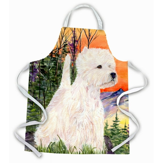 Carolines Treasures SS1013APRON Westie Apron Large multicolor