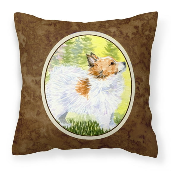 Carolines Treasures SS1029PW1414 Papillon Fabric Decorative Pillow, 14Hx14W, multicolor