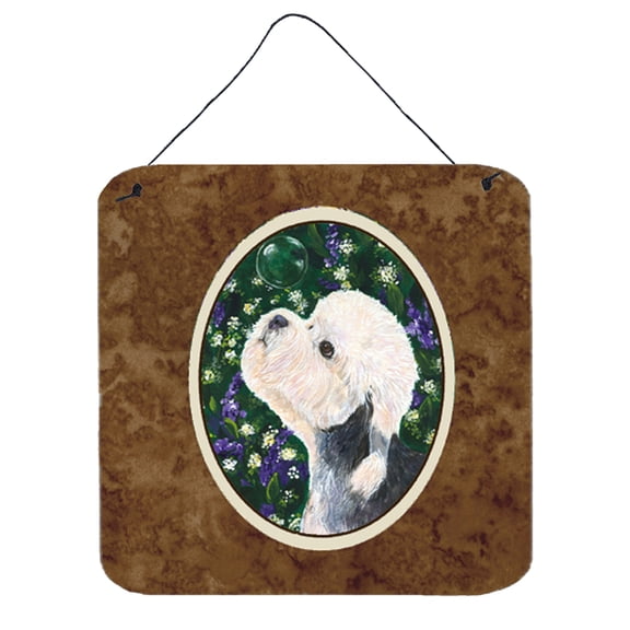 Carolines Treasures SS1055DS66 Dandie Dinmont Terrier Aluminum Metal Wall or Door Hanging Prints, 6 x 6", Multicolor