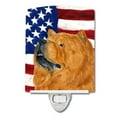 thumbnail image 1 of Carolines Treasures SS4029CNL USA American Flag with Chow Chow Ceramic Night Light 6x4x3" multicolor, 1 of 2