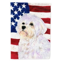 Carolines Treasures SS4043CHF USA American Flag with Maltese Flag Canvas, Large, Multicolor