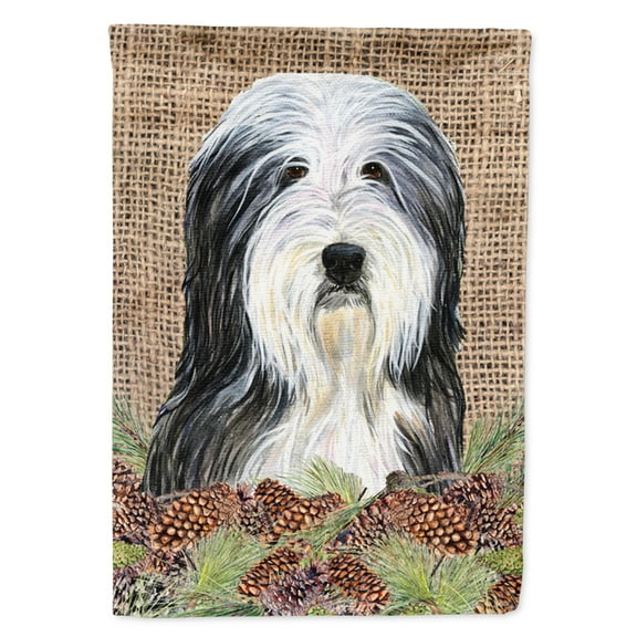 Carolines Treasures SS4087-FLAG-PARENT Bearded Collie Flag  multicolor
