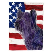 Carolines Treasures SS4219-FLAG-PARENT USA American Flag with Skye Terrier Flag multicolor