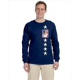 thumbnail image 1 of Carolines Treasures SS4252-LS-NAVY-XL USA American Flag With Australian Shepherd Long Sleeve Blue Unisex Tshirt - Extra Large, 1 of 3