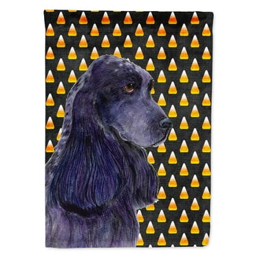 Carolines Treasures SS4264-FLAG-PARENT Cocker Spaniel Candy Corn Halloween Portrait Flag  multicolor