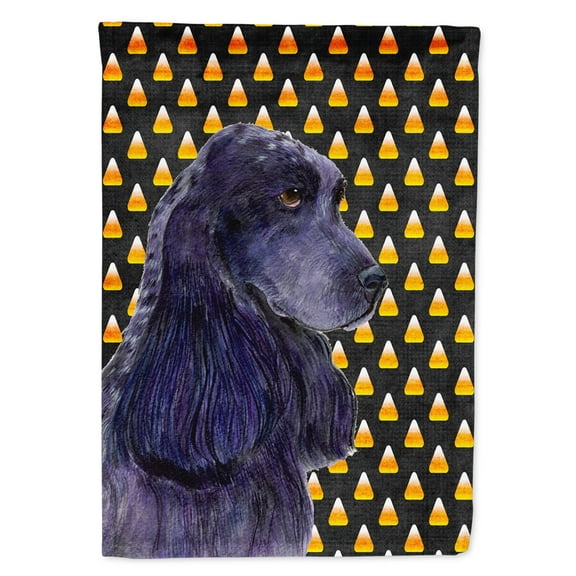 Carolines Treasures SS4264-FLAG-PARENT Cocker Spaniel Candy Corn Halloween Portrait Flag  multicolor