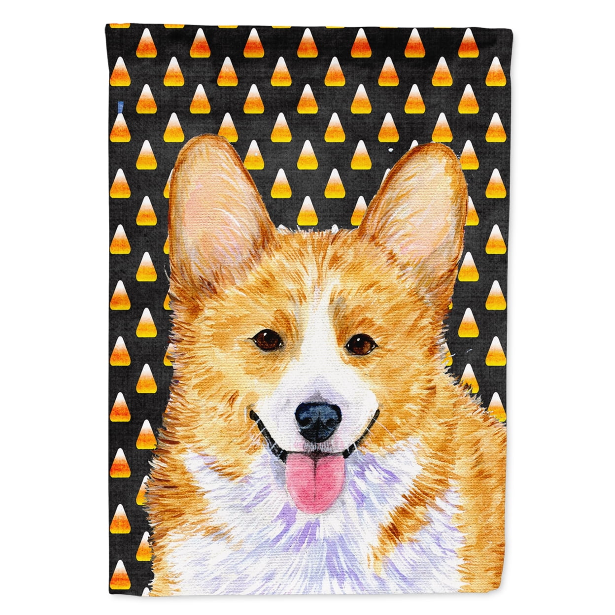 Carolines Treasures SS4279-FLAG-PARENT Corgi Candy Corn Halloween