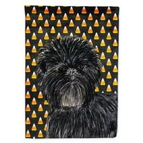 Carolines Treasures SS4304-FLAG-PARENT Affenpinscher Candy Corn Halloween Portrait Flag  multicolor