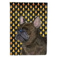 thumbnail image 1 of Carolines Treasures SS4312-FLAG-PARENT French Bulldog Candy Corn Halloween Portrait Flag  multicolor, 1 of 2