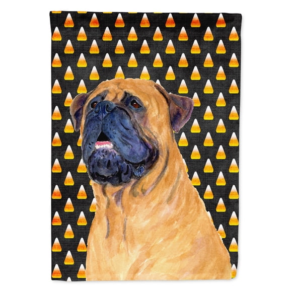 Carolines Treasures SS4313-FLAG-PARENT Mastiff Candy Corn Halloween Portrait Flag  multicolor