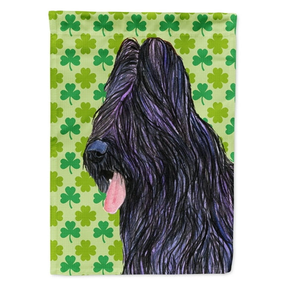 Carolines Treasures SS4420-FLAG-PARENT Briard St. Patricks Day Shamrock Portrait Flag multicolor