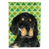 Carolines Treasures SS4446-FLAG-PARENT Gordon Setter St. Patricks Day Shamrock Portrait Flag multicolor