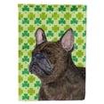 thumbnail image 1 of Carolines Treasures SS4450-FLAG-PARENT French Bulldog St. Patricks Day Shamrock Portrait Flag  multicolor, 1 of 2