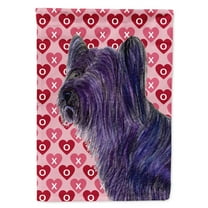 Carolines Treasures SS4463-FLAG-PARENT Skye Terrier Hearts Love and Valentines Day Portrait Flag multicolor
