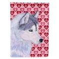 thumbnail image 1 of Carolines Treasures SS4464GF Siberian Husky Hearts Love Valentines Day Flag, Small, Multicolor, 1 of 2