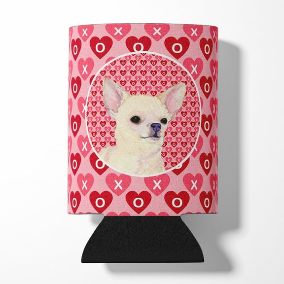 Carolines Treasures SS4472CC Chihuahua Hearts Love and Valentines Day Portrait Can or Bottle Hugger Can Hugger