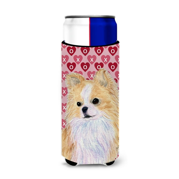 Carolines Treasures SS4473MUK Chihuahua Hearts Love and Valentines Day Portrait Ultra Hugger for slim cans Slim Can