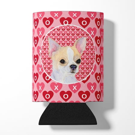Carolines Treasures SS4474CC Chihuahua Hearts Love and Valentines Day Portrait Can or Bottle Hugger Can Hugger