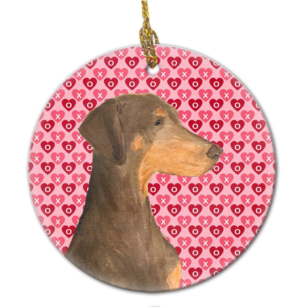 Carolines Treasures SS4479CO1 Doberman  Ceramic Ornament 3 in multicolor