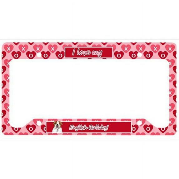 Carolines Treasures SS4484LPF 12 x 6 in. Bulldog English License Plate Frame