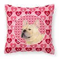 thumbnail image 1 of Carolines Treasures SS4485PW1414 French Bulldog Hearts Love and Valentines Day Portrait Fabric Decorative Pillow, 1 of 4