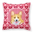 thumbnail image 1 of Carolines Treasures SS4486PW1414 Corgi Hearts Love and Valentines Day Portrait Fabric Decorative Pillow  14Hx14W, 1 of 4