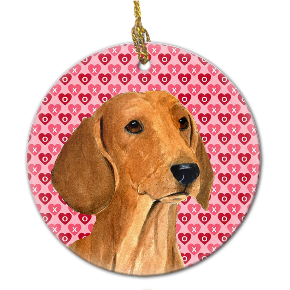 Carolines Treasures SS4487CO1 Dachshund Ceramic Ornament 3 in multicolor