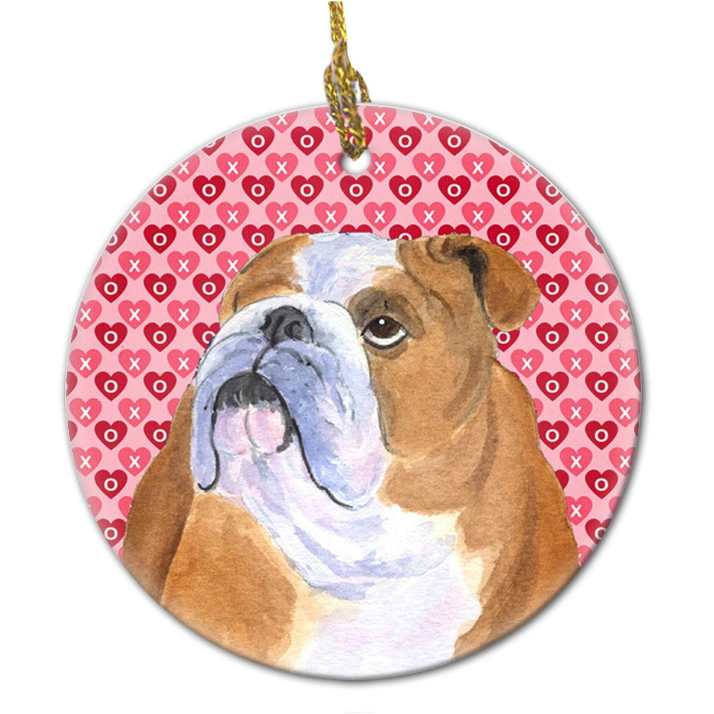 Carolines Treasures SS4491CO1 Bulldog English  Ceramic Ornament 3 in multicolor