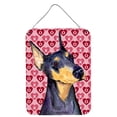 thumbnail image 1 of Carolines Treasures SS4495DS1216 Doberman Hearts Love and Valentines Day Portrait Wall or Door Hanging Prints 12WX16H, 1 of 2
