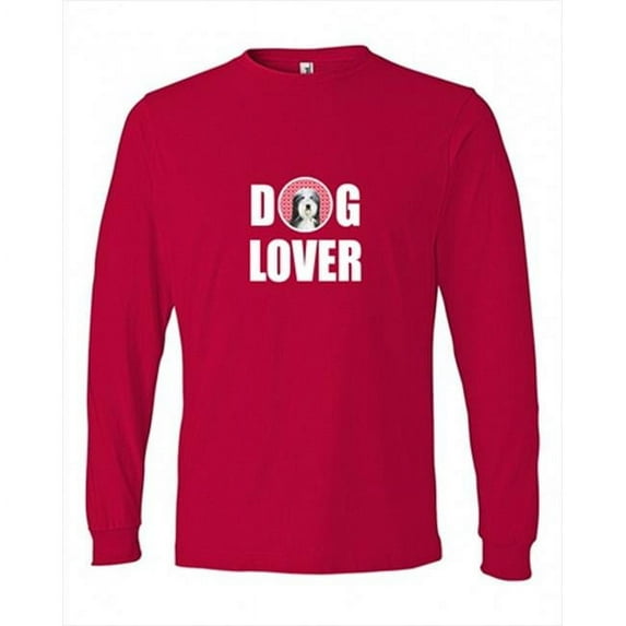 Carolines Treasures SS4497LS-REDU-M Bearded Collie Long Sleeve Red Unisex Adult Medium